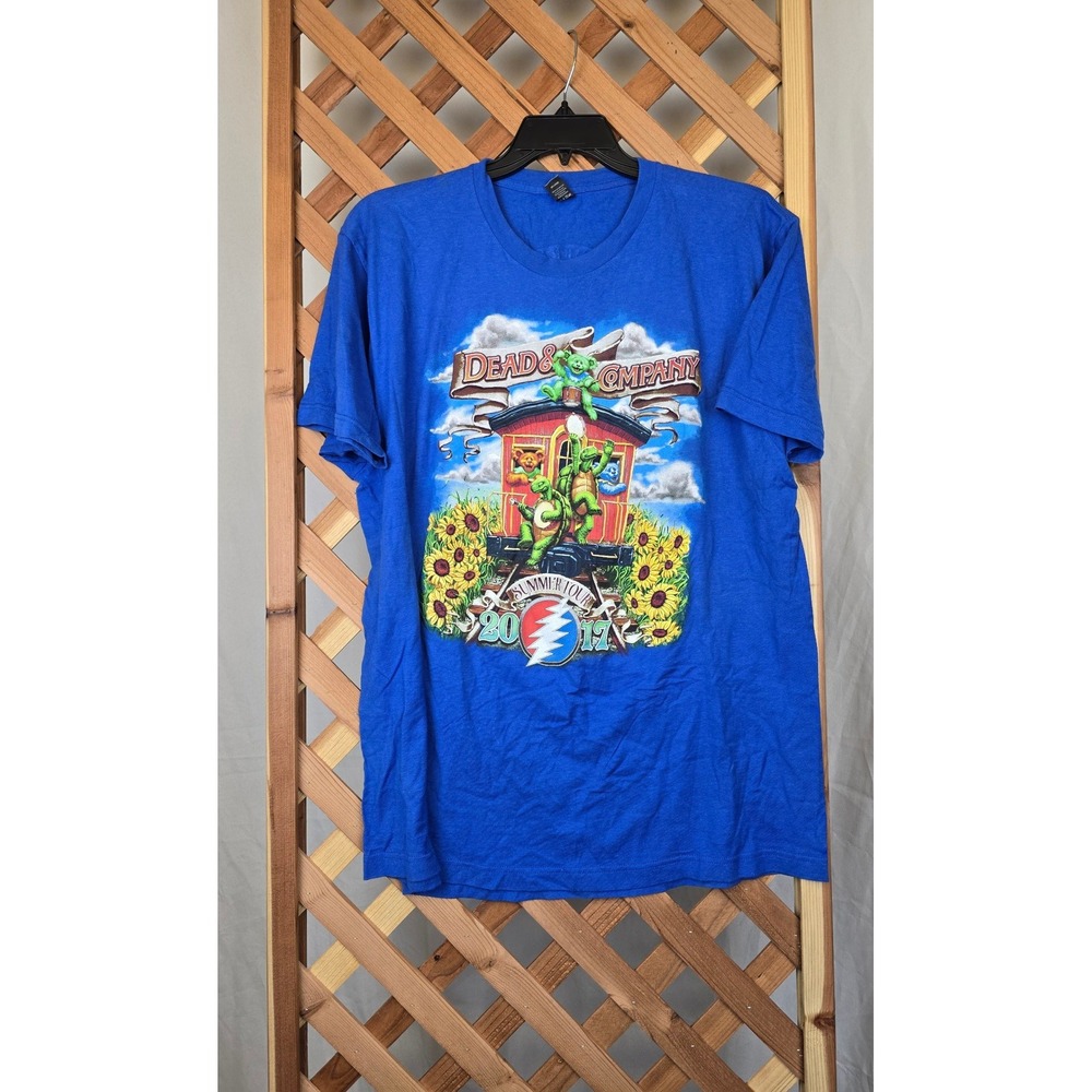 Dead & Company T-Shirt Mens‎ XL Blue Summer Tour 2017 Grateful Dead - Excellent